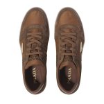 Prada Downtown suede-trimmed sneakers