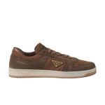 Prada Downtown suede-trimmed sneakers