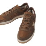 Prada Downtown suede-trimmed sneakers