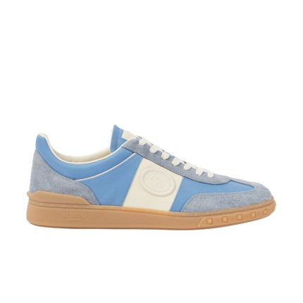 Valentino Garavani Upvillage suede-trimmed leather sneakers