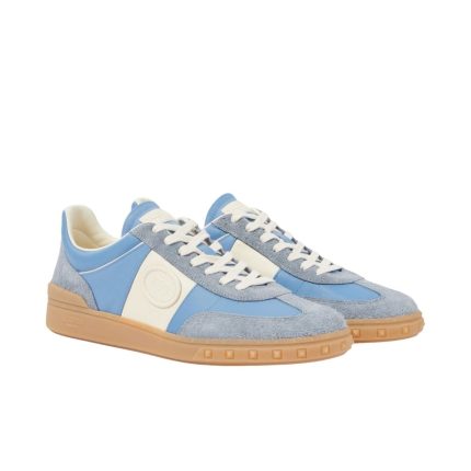 Valentino Garavani Upvillage suede-trimmed leather sneakers