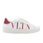Valentino Open Sneakers In Leather With Contrasting Vltn Print