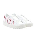 Valentino Open Sneakers In Leather With Contrasting Vltn Print