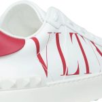 Valentino Open Sneakers In Leather With Contrasting Vltn Print