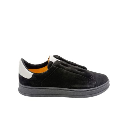  Kiton Black Suede Slip-on Sneakers