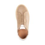 Kiton Beige Suede Slip-on Sneakers