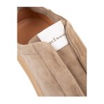 Kiton Beige Suede Slip-on Sneakers