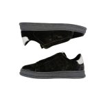  Kiton Black Suede Slip-on Sneakers